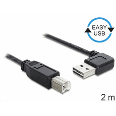 DELOCK 83375 USB 2.0 -A hajlított apa > USB 2.0-B apa kábel 2 m (83375)