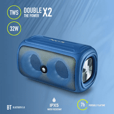 NGS Roller Beast Azure Bluetooth Hangszóró IPX5 32W - BT / USB / TF / AUX IN - TWS