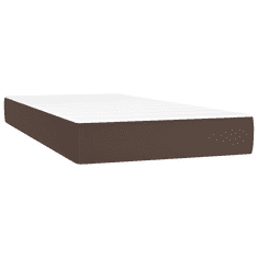 barna műbőr rugós ágy matraccal 80 x 200 cm