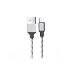 Devia USB- USB Type-C töltő- és adatkábel 1 m ezüst fekete (ST325434) (ST325434)
