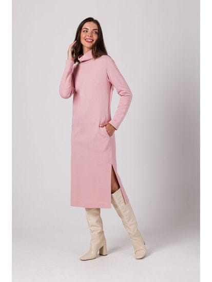 BeWear Női pulóver ruha Kyres B274 púder rózsaszín