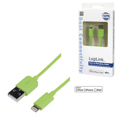 LogiLink Apple Lightning - USB csatlakozó kábel 1 m zöld (UA0203) (UA0203)