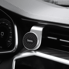 Autós tartó, Univerzális, szellőzőre rögzíthető, 360°-ban forgatható, mágneses, Hoco CA59 Victory, ezüst