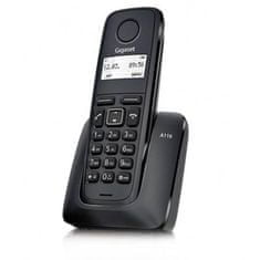 Gigaset A116 - DECT vezeték nélküli telefon, fekete színben