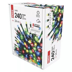 EMOS LED karácsonyi fényfüzér 24m kültéri és beltéri programozható többszínű (D4AM10) (D4AM10)
