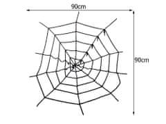 Verk mesterséges pókháló Halloween 90 x 90 cm fekete