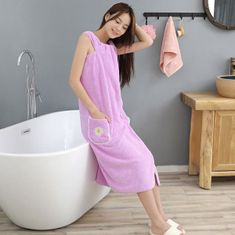 Sofistar Ultra puha viselhető fürdőlepedő, lila