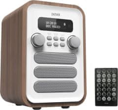 Denver DAB-48 Fehér DAB+ rádió beépített FM rádióval és Bluetooth funkcióval.