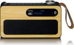 LENCO Lenco PDR-040BAMBOOBK Bluetooth / RDS digitális DAB+ rádió