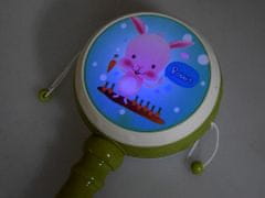 JOKOMISIADA  Rattle Rabbit Drum Light Sound Za3991 Zi