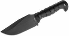 KA-BAR® KB-1278 HEAVY-DUTY WARTHOG túlélő kés 16,7 cm, teljesen fekete, TPR, tok bőr+nylon