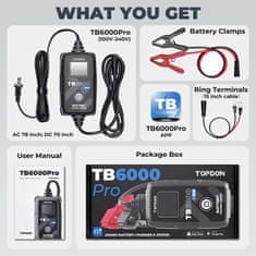 TOPDON Akkumulátor töltő és tesztelő TB6000Pro