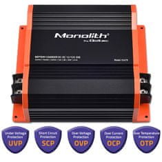 Qoltec Monolith DC-DC töltő kiegészítő LiFePO4 AGM GEL 12V akkumulátorhoz - 12V | 20A | 250W
