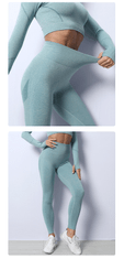 CoZy Diore varrat nélküli női leggings - Zöldek, M