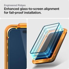Spigen Glas.Tr Full Cover 2x üvegfólia iPhone 15, fekete