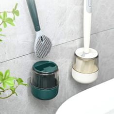 Mormark Szilikon WC kefe, higiénikus, Zöld - FLUSHBRUSH