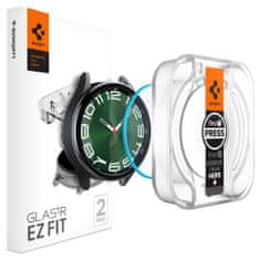 TKG Spigen EZ FIT GLAS.tR - okosóra üvegfólia - Samsung Galaxy Watch 6 Classic (47mm) okosórához (2db) + felhelyezést segítő