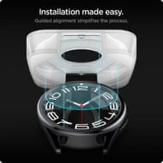 TKG Spigen EZ FIT GLAS.tR - okosóra üvegfólia - Samsung Galaxy Watch 6 Classic (43mm) okosórához (2db) + felhelyezést segítő