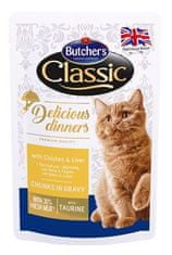 Butcher's Cat Class.Delic.Dinn. csirke+máj zseb100g