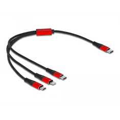 DELOCK 86710 3az1-ben USB Type-C/Lightning/MicroUSB és USB Type-C töltőkábel 30cm (delock86710)
