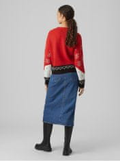 Vero Moda Női pulóver VMPENGUINLOVE 10292664 Chinese Red (Méret XL)