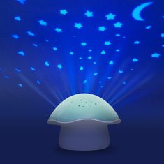 Pabobo Éjszakai Égbolt projektor fehér zajjal és sírásérzékelővel Csillaggomba Kék