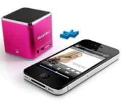 Technaxx Mini MusicMan hordozható Bluetooth hangszóró, 600 mAh akkumulátor, rózsaszín (BTX2)