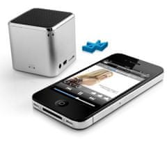 Technaxx Mini MusicMan hordozható Bluetooth hangszóró, 600 mAh akkumulátor, ezüst (BTX2)