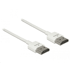 DELOCK HDMI-kábel Ethernettel - HDMI-A-csatlakozódugó > HDMI-A-csatlakozódugó, 3D, 4K, 1,5 m, vékony (85126) (85126)