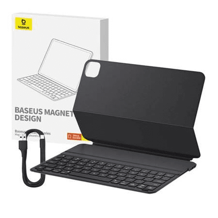 BASEUS Brilliance pad Air4/5 10.9" /Pad Pro11" mágneses billentyűzettok fekete (P40112602111-03) (P40112602111-03)