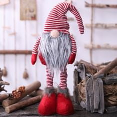 Severno Mikulás törpe karácsonyi törpe állítható lábakkal 53 cm piros
