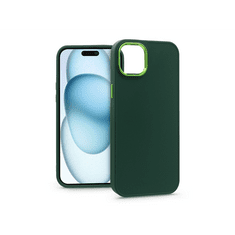 Haffner Apple iPhone 15 Plus szilikon hátlap - Frame - zöld (PT-6818)