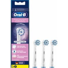 BRAUN Oral-B Sensitive Clean a Clean&Care technológiával fejek, 3 darab fehér