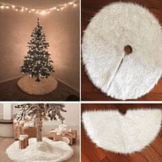 HOME & MARKER® Karácsonyfa szőnyeg, 90 cm, fehér- SANTARUG