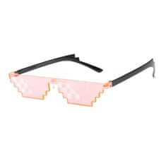 Northix Egyedi napszemüveg - 8 bit pixel - rózsaszín 
