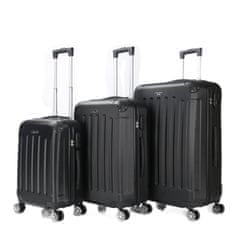 Northix Szett 3 bőrönddel - kemény műanyag - fekete 
