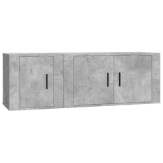 Vidaxl 2-részes betonszürke szerelt fa TV-szekrényszett (3188410)