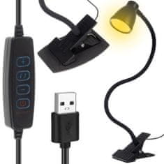MG Desk USB asztali lámpa, fekete