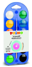 PRIMO vízfestékek 25mm átmérőjű 12db + ecset