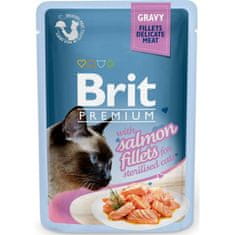 Brit prémium Cat kapszula. Lazac sterilizált 100 g