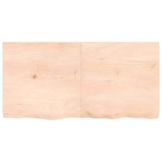 Greatstore kezeletlen tömör tölgyfa asztallap 120x60x6 cm