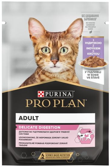 Purina Pro Plan Cat DELICATE DIGESTION pulykahússal lében, 26 x 85 g