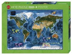 Heye Puzzle A világ műholdas térképe 2000 darab