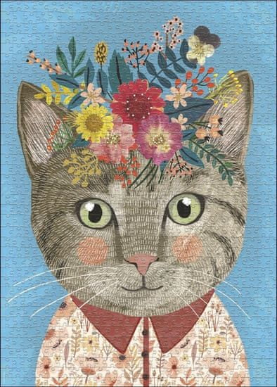 Heye Puzzle Virágos barátok: a gyönyörű macska 1000 darab