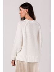 BeWear Női hosszú pulóver Elyamour BK105 fehér Universal