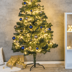HI zöld karácsonyfa fém talppal 180 cm (438382)