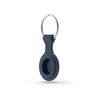 Szilikon védőtok és rögzítő kulcstartó Apple AirTag nyomkövetőhöz - sötétkék (ECO csomagolás)