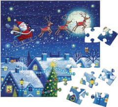 EuroGraphics Puzzle adventi naptár: karácsonyi város 24x50 darab