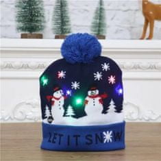 VIVVA® Karácsonyi kötött sapka LED fénnyel | XBEANIE Kék