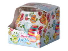 Admit Üveg dekoráció 80x72 mm Boldog húsvéti tojások, illatos gyertya